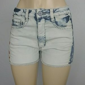 Mossimo American Flag Bleached High Rise Shorts 9